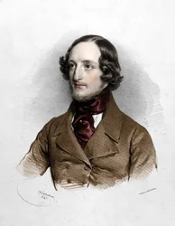 porträtt av tonsättaren Sigismund Thalberg (1812 - 1871).