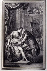 tabellen- i "" Sagor och noveller på vers"" av Jean La Fontaine. 1762.