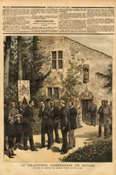besöket av Konstantin Nicolajevitj Romanov (1827-1892) storhertig av Ryssland och kusin till tsar Alexander III (1845-1894), i Jeanne d