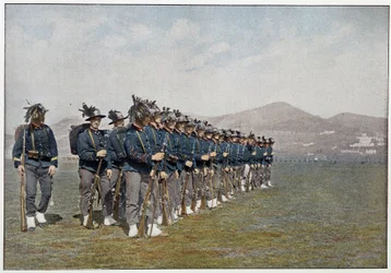 Bersagliers (Bersaglieri) pluton av den italienska armén.