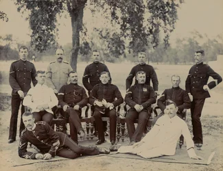 Korpraler av ?C? Kompani, 1:a bataljonen The Bedfordshire Regiment, 1890 ca