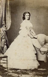 Elisabet av Österrike (Sissi) (1837-1898), 1860 - Porträtt av Elisabet av Wittelsbach (1837-1898), kejsarinna av Österrike (1854-1898) och drottning av Ungern (1867-1898)