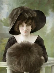 Franska komikern Cora Laparcerie (1875-1951) foto från franska tidningen "Le Theatre" 1 januari