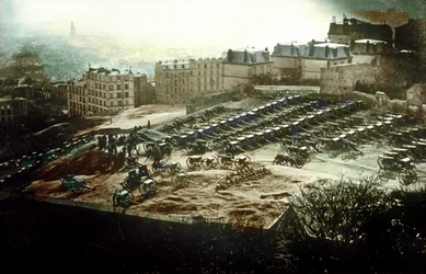 I Montmartre utgör stora regeringsvapen ett hot mot Paris 18 mars