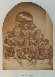Indiska arméofficerare och underofficerare, alla innehavare av Indian Order of Merit