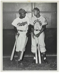 Jackie Robinson och Larry Doby, ca 1947 (fotografi (s/v)
