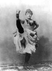 Louise Weber (1870-1929), även känd som La Goulue, fransk cancan-dansös på Folies Bergère i Paris och modell för Toulouse-Lautrec