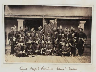 Medlemmar av 101st Regiment of Foot (Royal Bengal Fusiliers) vid Rawalpindi