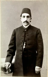 Osmanska riket: Porträtt av Sultan Abdulhamid II (Abd ul Hamid, Abd-ul-Hamid, Abdulhemit, Abdul Hamid, Abd al-Hamid, Abd al-Hamid, Abd al-Hamid) (1842-1918) ”Fotografi. Ankara, Turkish Historical Society, Turkiet