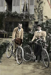 Pierre och Marie Curie i sin trädgård