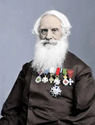 Porträtt av den amerikanske uppfinnaren Samuel Finley Breese Morse (1791-1872) fotografi runt 1860.