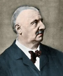 Porträtt av Anton Bruckner (1824-1896), österrikisk kompositör.