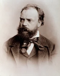Porträtt av Antonin Dvorak (1841-1901) engelsk kompositör 1800-talet. Bologna, civilt bibliografiskt museum