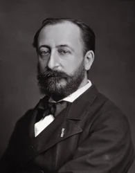 Porträtt av Camille Saint Saens (Saint-Saens) (1835 - 1921), fransk kompositör.
