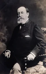 Porträtt av Camille Saint Saens (s/v foto)