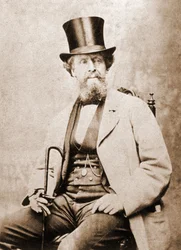 Porträtt av Charles Dickens (1812-1870), engelsk författare omkring 1855.