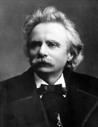 Porträtt av Edvard Grieg (1843 - 1907) norsk kompositör.