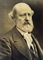 Porträtt av Eugene Viollet-le-Duc (Viollet le Duc) (1814-1879). sd. 1800-talet.