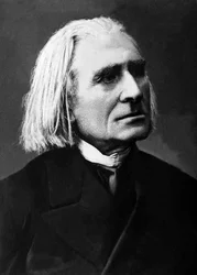 Porträtt av Franz Liszt (1811-1886), ungersk kompositör, pianist och dirigent.