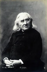 Porträtt av Franz Liszt.
