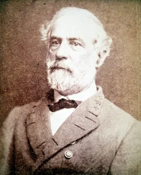 Porträtt av general Lee (1807 - 1870) som deltog i inbördeskriget genom att befalla Northern Virginia Tear.