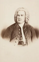 Porträtt av Johann Sebastian Bach, från en tidigare bild