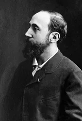 Porträtt av Jules Claretie (1840-1888), fransk författare.