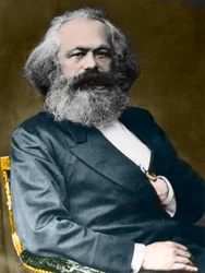 Porträtt av Karl Marx (1818-1883).