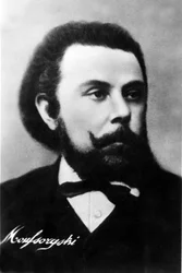 Porträtt av Modest Petrovich Musorgsky (1893 - 1881), rysk kompositör. 1800-talsfotografi.