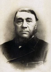 Porträtt av Paul Kruger (1825-1904), tidigare president i Transvaalrepubliken i Sydafrika.
