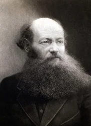 Porträtt av prins Peter (Piotr) Alekseyevich Kropotkin (1842-1921), rysk revolutionär och anarkist.