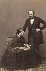 Porträtt av drottning Victoria av England och prinsgemål Albert av Sachsen-Coburg-Gotha