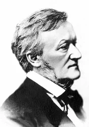 Porträtt av Richard Wagner (1813-1883), tysk kompositör.