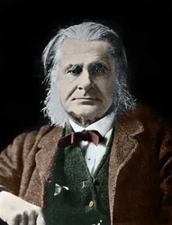 Porträtt av Thomas Henry Huxley. Brittisk biolog (1825-1895).