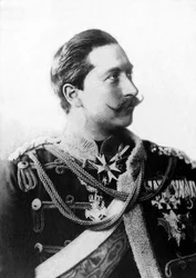 Porträtt av Vilhelm II (1859-1941), sista kejsaren av Tyskland och sista kungen av Preussen från 1888 till 1918.
