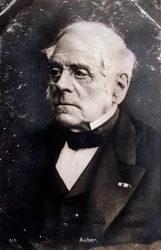 Porträtt av den engelske kompositören Daniel Francois Esprit Auber (1782-1871) Fotografi. 1800-talet. Milano, biblioteca del conservatorio