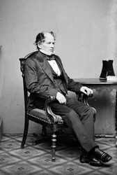 Porträtt av den amerikanske meteorologen och oceanografen Matthew Fontaine Maury (1806-1873) År 1860
