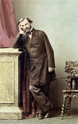 Porträtt av den italienske kompositören Giuseppe Verdi (1813 - 1901).