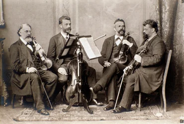 Porträtt av medlemmarna i Joachimkvartetten, ca 1900