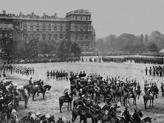 Genomgång av den indiska arméns kontingent, Horse Guards Parade, juni 1897