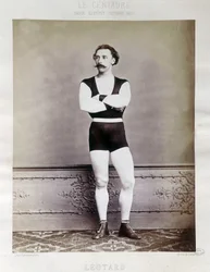 Gymnasten Jules Leotard - i "" the Centaure"" i oktober 1867, staden Paris.