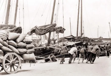 Hamnen i Hong Kong omkring 1880.