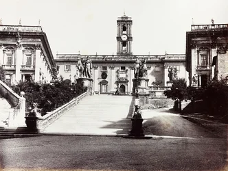 Vy över Campidoglio med Palazzo Senatorio, Rom