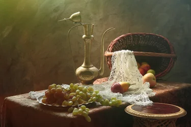 Stilleben med överflödande frukt