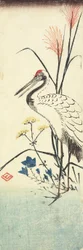 (Pampasgräs, Patrinia, kinesisk klockblomma och en trana), 1830-1858
