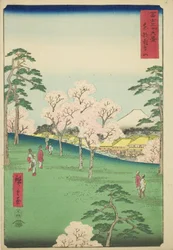 Asuka Hill i den östra huvudstaden (Toto Asukayama), från serien "Trettiosex utsikter över berget Fuji (Fuji sanjurokkei)"