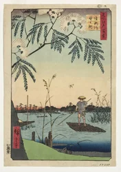 Ayase River and Kanegafuchi, 1857 (woodblock)