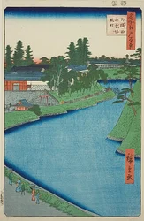 Benkei Moat från Soto-Sakurada till Kojimachi (Soto Sakurada Benkeibori Kojimachi), nr 54 från serien "Hundra berömda vyer av Edo (Meisho Edo hyakkei)"