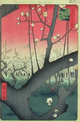 Cherry Blossom, från Hundra berömda vyer av Edo (träblocktryck)