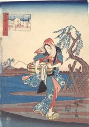 Chōfu i Musashi-provinsen, ur serien Sex juvelfloder i gamla dikter